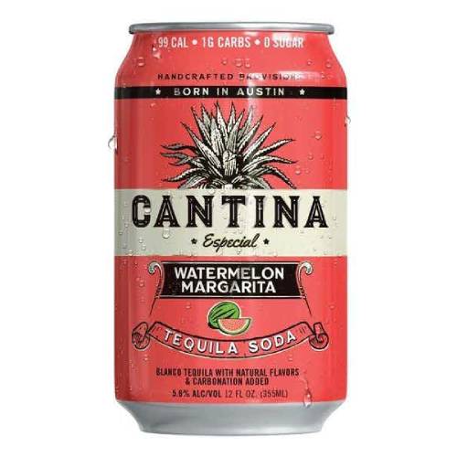 Cantina Watermelon Margarita - 4 Pack / 12 Ounce Cans