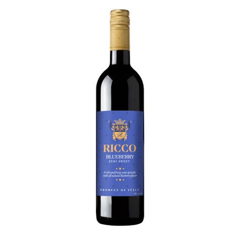Ricco Blueberry Semi Sweet - 750ML