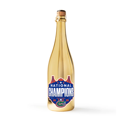 University of Florida Collection 2025 National Champions Metallic Gold Bubbly - 750 ML