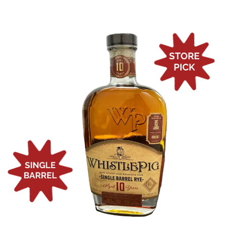 WhistlePig Single Barrel Rye Aged 10 Years - 750ml Store Pick