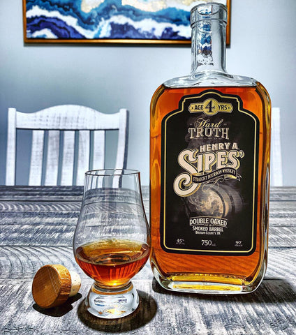 Henry Sipes Double Oaked Smoked Barrel Straight Whiskey Bourbon Aged 4 Years - 750ML
