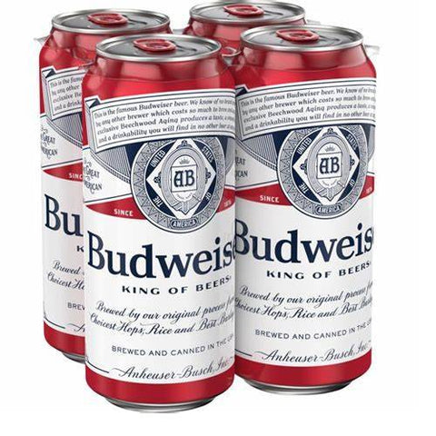 Budweiser 4 Pack, 16 Ounce Can