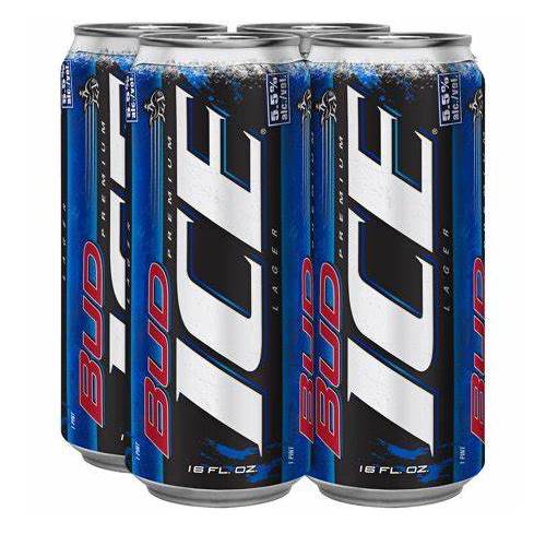Bud Ice 4 Pack, 16 Ounce Can