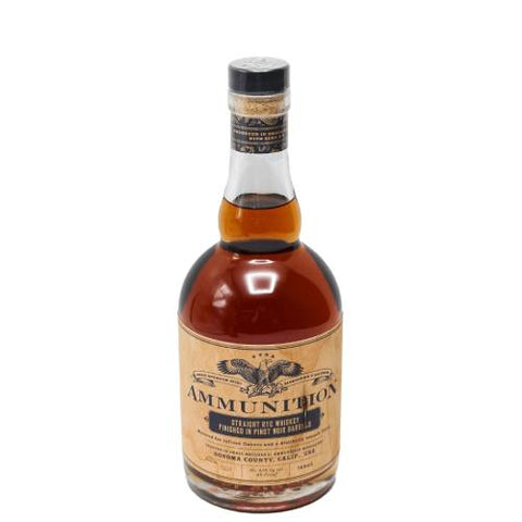 Ammunition Straight Rye Whiskey Finished In Pinot Noir Barrels - 750ML