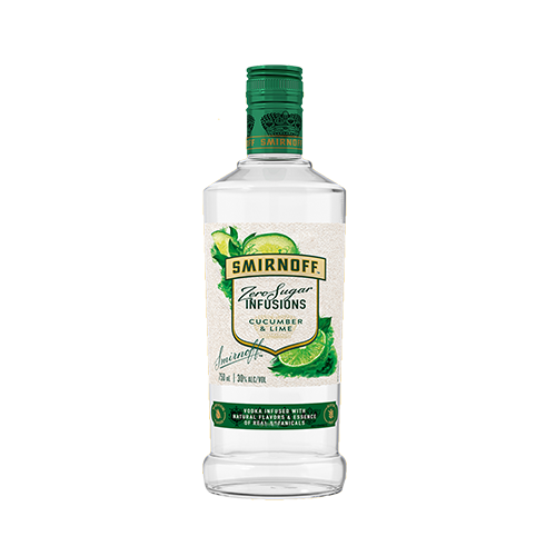 Smirnoff Zero Sugar Infusions Cucumber & Lime - 750 ml